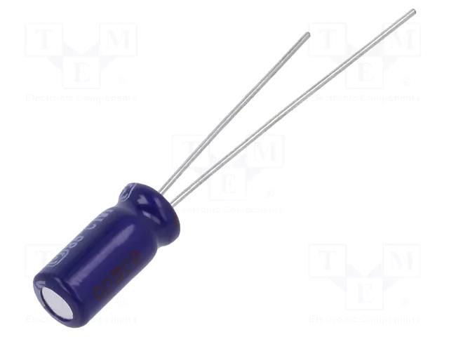 Capacitor: electrolytic; THT; 47uF; 35VDC; Ø5x11mm; Pitch: 2mm; ±20% PANASONIC ECA1VM470
