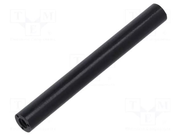 Spacer sleeve; cylindrical; polyamide; M2; L: 35mm; Øout: 4mm; black DREMEC DR181RDM2X35