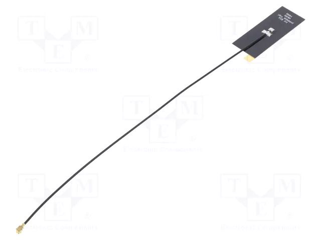 Antenna; Wideband; 4dBi; linear; for ribbon cable; 3÷6GHz; U.FL MOLEX 1461840200