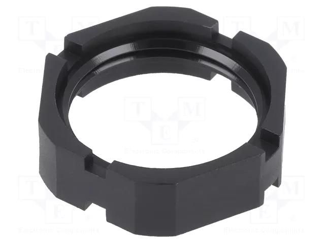 Nut; M25; polyamide; 30mm; black; Thread: metric; Pitch: 1.5; GM-KS HUMMEL HUMMEL-1263250150