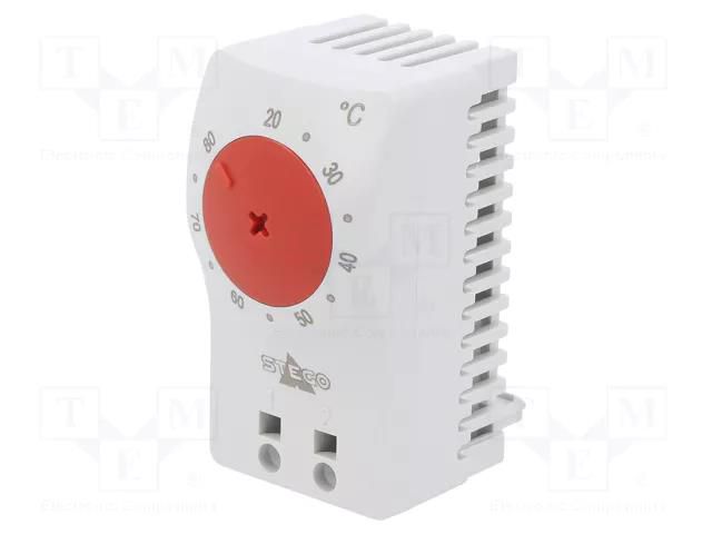 Sensor: thermostat; NC; 3A; 250VAC; spring clamps; 60x33x41mm; IP20 STEGO 11100.0-02