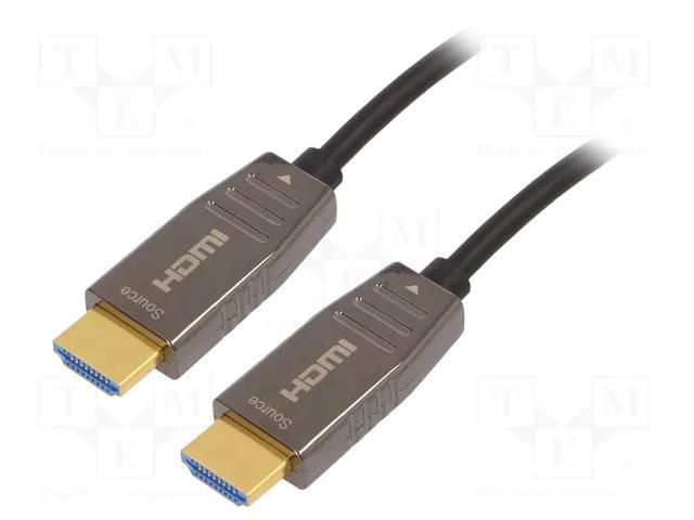 Cable; HDMI plug,both sides; HDCP 2.2,HDMI 2.1,optical; 30m DIGITUS AK-330126-300-S