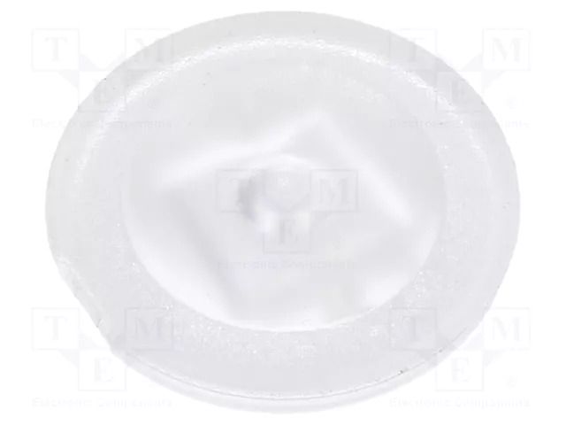 LED lens; round; plexiglass PMMA; transparent; Mounting: glue LEDIL F11947