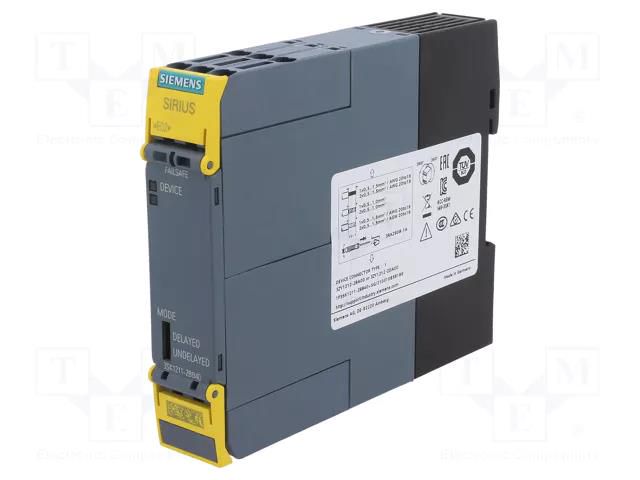 Module: safety relay; 24VDC; for DIN rail mounting; 3SK1; IP20 SIEMENS 3SK1211-2BB40