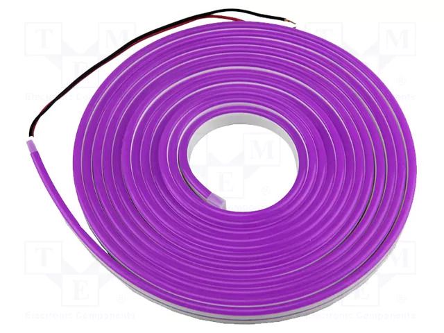 NEON LED tape; violet; 2835; LED/m: 120; 6mm; IP65; 8W/m; Thk: 12mm IPIXEL LED N006120BB1LZ-V