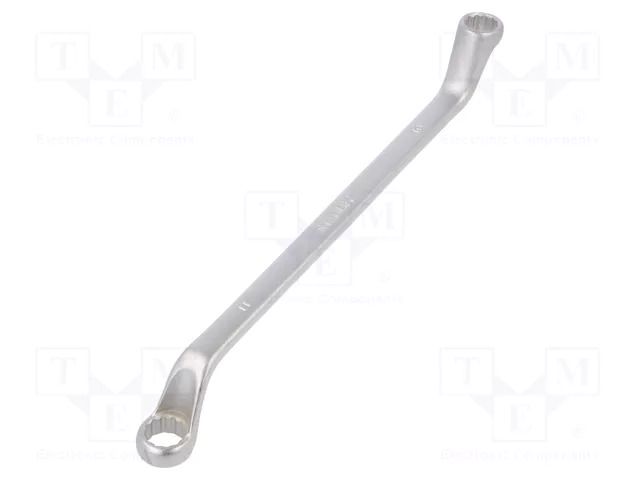 Wrench: ring; bent; 10mm,11mm; Chrom-vanadium steel; L: 198mm; tag STANLEY STL-4-87-803