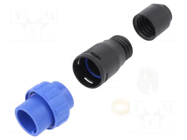 Connector: circular; plug; male; PIN: 4; w/o contacts; for cable BULGIN PX0410/04P/6065