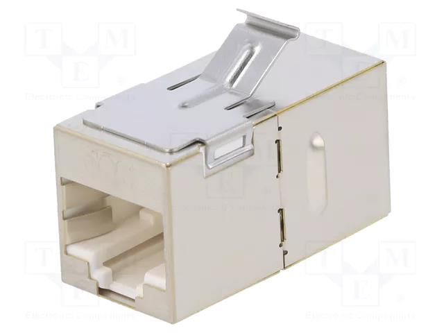 Coupler; Cat: 6a; shielded; 8p8c; RJ45 socket,both sides MH CONNECTORS MH3101S-CAT6A