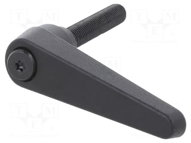 Lever; adjustable; Thread len: 63mm; Lever length: 74mm ELESA+GANTER GN101-22-M10-63-SW