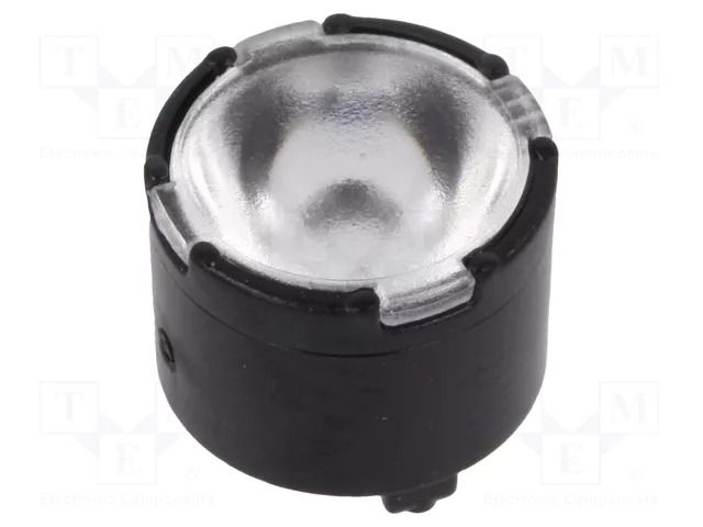 LED lens; round; plexiglass PMMA; transparent; 25÷72°; H: 7mm LEDIL FP10997