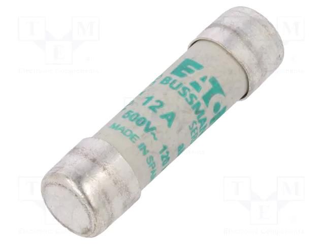 Fuse: fuse; 12A; 500VAC; aM; ceramic,cylindrical,industrial BUSSMANN C10M12