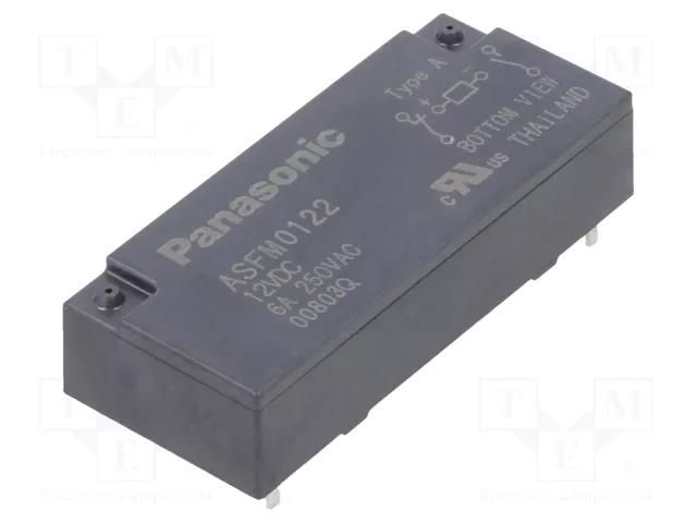 Relay: miniature; NC + NO; Ucoil: 12VDC; 6A; 4A/250VAC; 4A/30VDC PANASONIC ASFM0122S