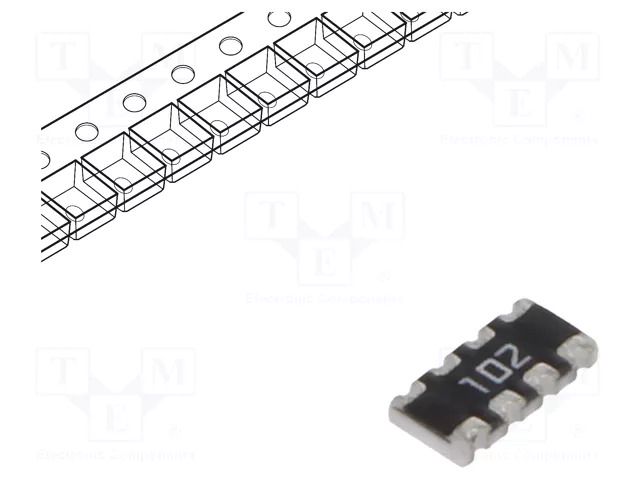 Resistor network: Y; ±5%; 1kΩ; No.of resistors: 4; -55÷155°C; SMD YAGEO TC164-JR-071KL