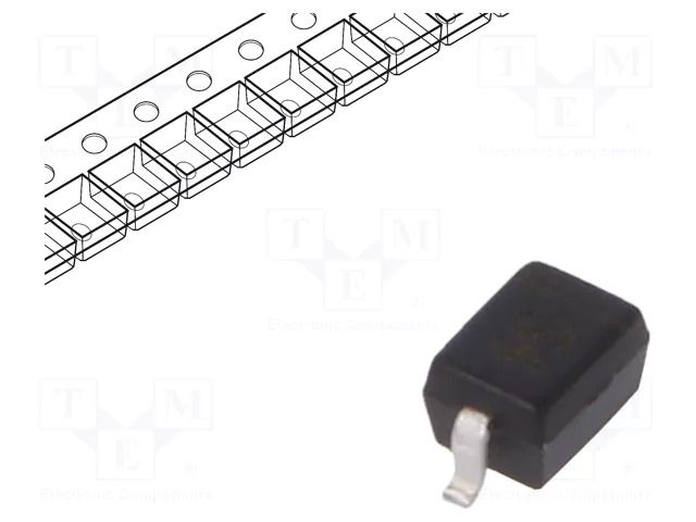 Diode: Schottky rectifying; SOD323; SMD; 40V; 0.35A; reel,tape DIODES INCORPORATED SD103AWS-7-F