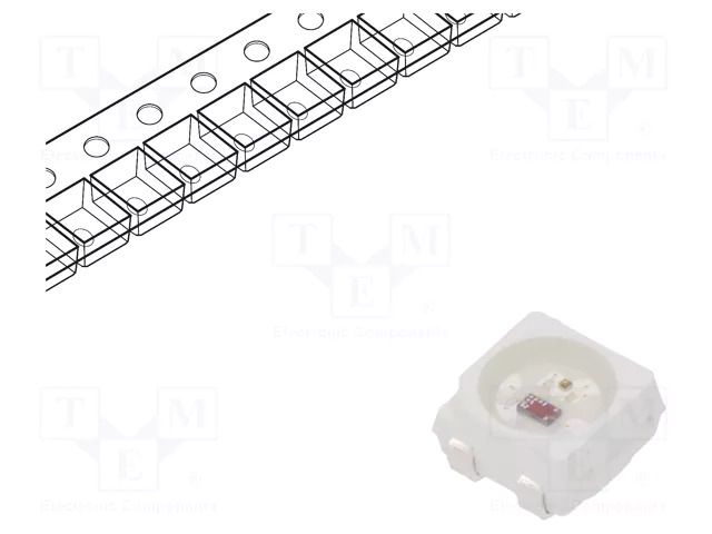Programmable LED; RGB; SMD; 3535; 3.5÷5.3VDC; 3.68x3.48x2.95mm OPTOSUPPLY OSTW3535C1A