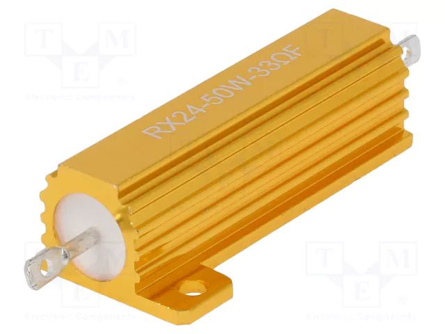 Resistor: wire-wound; with heatsink; 33Ω; 50W; ±1%; 50ppm/°C SR PASSIVES AHP50W-33RF