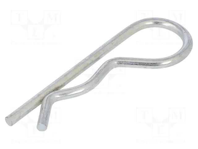 Cotter pin; zinc-plated steel; Ø: 6mm; L: 126mm; Shaft dia: 28÷40mm ELESA+GANTER GN1024-ST-6-E