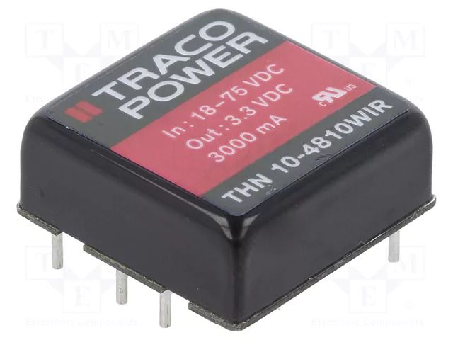 Converter: DC/DC; 10W; Uin: 18÷75VDC; Uout: 3.3VDC; Iout: 3000mA TRACO POWER THN10-4810WIR