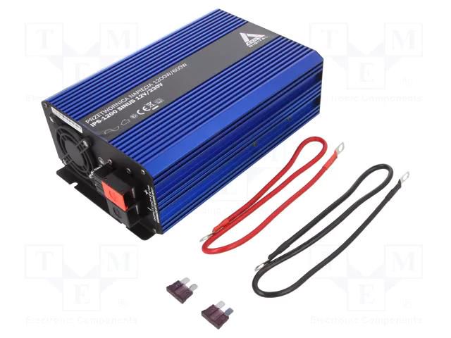 Converter: DC/AC; 600W; Uout: 230VAC; 11÷15VDC; 260x157x77mm; 92% AZO DIGITAL AZO-IPS-1200S/12V