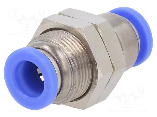 Push-in fitting; bulkhead,straight,inline splice; -0.95÷15bar PNEUMAT 149.008