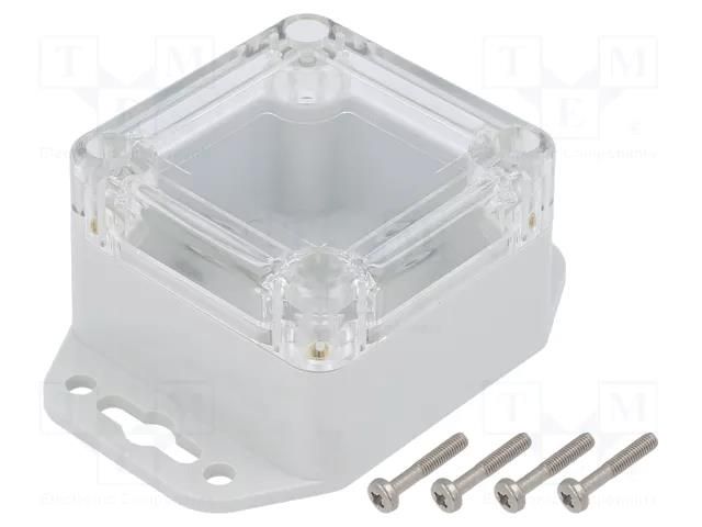 Enclosure: multipurpose; X: 60mm; Y: 60mm; Z: 40mm; ZP; polycarbonate KRADEX ZP606040UJPH-PC