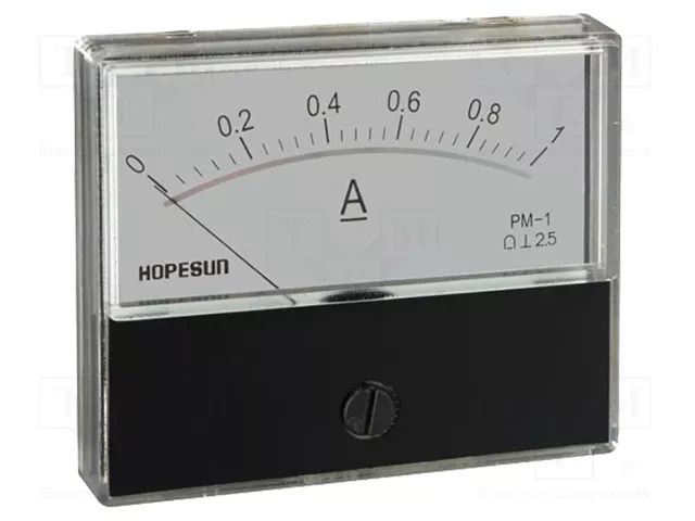 Ammeter; on panel; I DC: 1A; Class: 2.5; 70x60mm VELLEMAN VEL-AIM701000