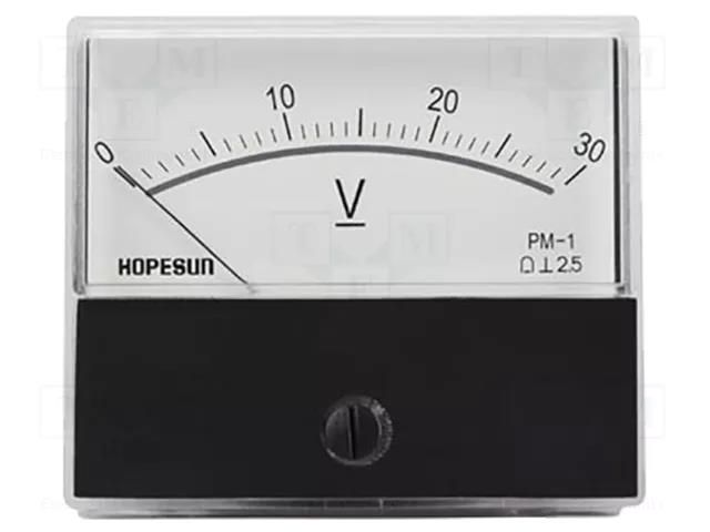 Voltmeter; on panel; 0÷30V; Class: 2.5; 70x60mm VELLEMAN VEL-AVM7030