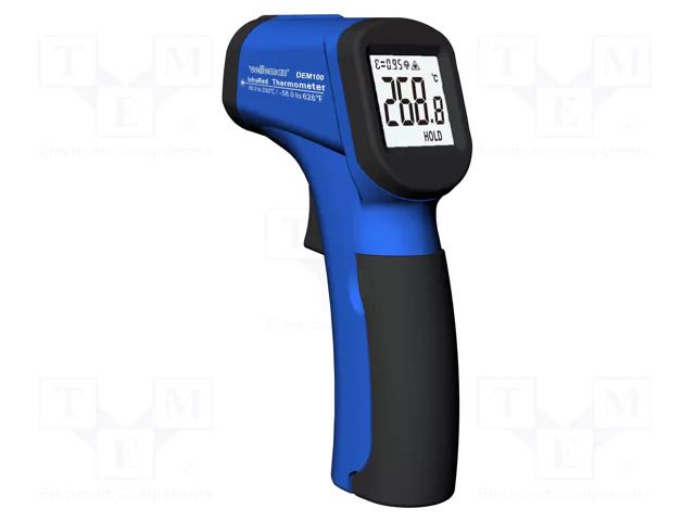 Infrared thermometer; LCD; -50÷330°C; Accur: ±(2%+2°C) VELLEMAN VEL-DEM100