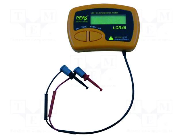 Tester: electronic components; LCD; R range: 0÷2MΩ; -1.05V,1.05V VELLEMAN VEL-LCR45