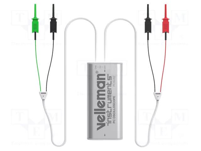 PC connected oscilloscope; 500kHz; Ch: 2; Input coupling: AC, DC VELLEMAN VEL-PCSU02