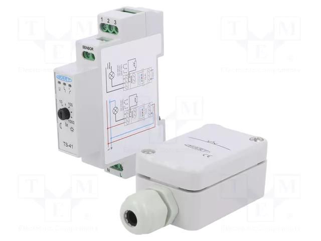 Twilight switch; for DIN rail mounting; 230VAC; SPDT; IP20; 16A MART TS-41-3