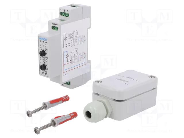 Twilight switch; for DIN rail mounting; 230VAC; SPDT; IP20; 16A MART TS-43-3