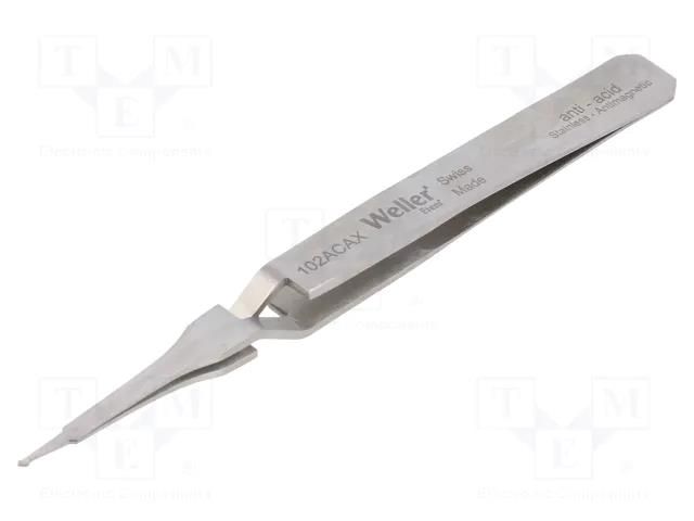 Tweezers; 115mm; for precision works; Blades: narrowed WELLER WEL.102ACAX