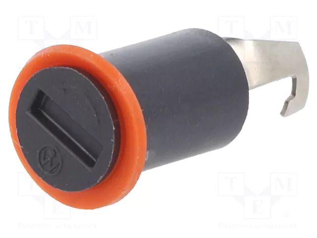 Fuse holder; 5x20mm; 856; with key ring; on panel; black; UL94V-0 LITTELFUSE 85600001009