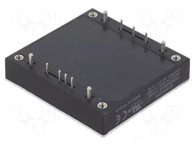 Converter: DC/DC; 200W; Uin: 14÷160VDC; Uout: 12VDC; Iout: 16.7A CINCON CHB200W12-72S12