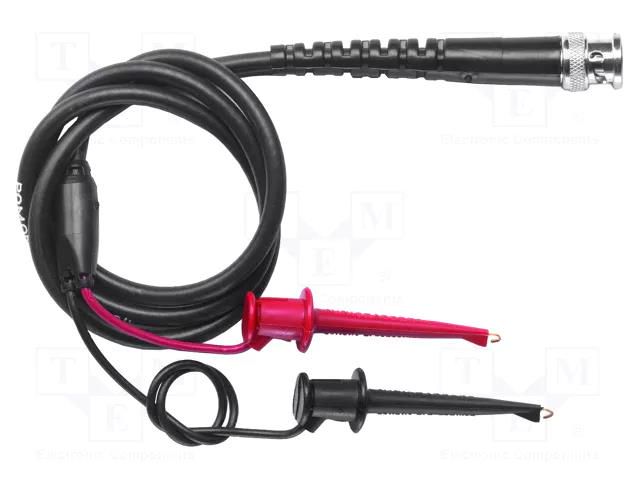 Test lead; BNC plug,clip-on hook probe x2; Urated: 300V; Z: 50Ω POMONA POM-5187-C-24