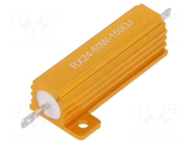 Resistor: wire-wound; with heatsink; 150Ω; 50W; ±5%; 50ppm/°C SR PASSIVES AHP50W-150RJ