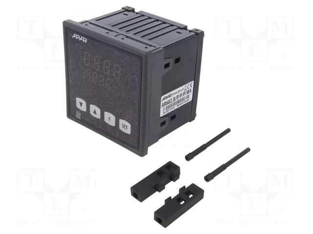 Module: regulator; temperature; SPDT; OUT 2: SPST-NO; on panel APAR AR682BPPPWA
