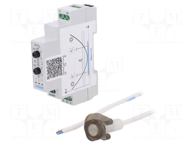 Twilight switch; for DIN rail mounting; 230VAC; SPDT; IP20; 16A MART TS-42-2