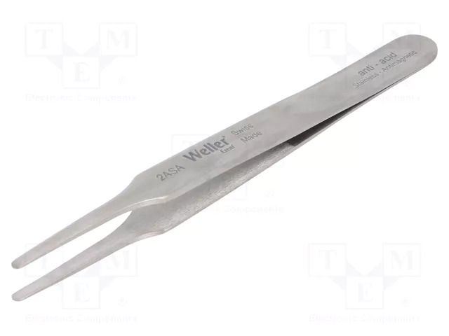 Tweezers; 118mm; for precision works; Blades: narrowed WELLER WEL.2ASA