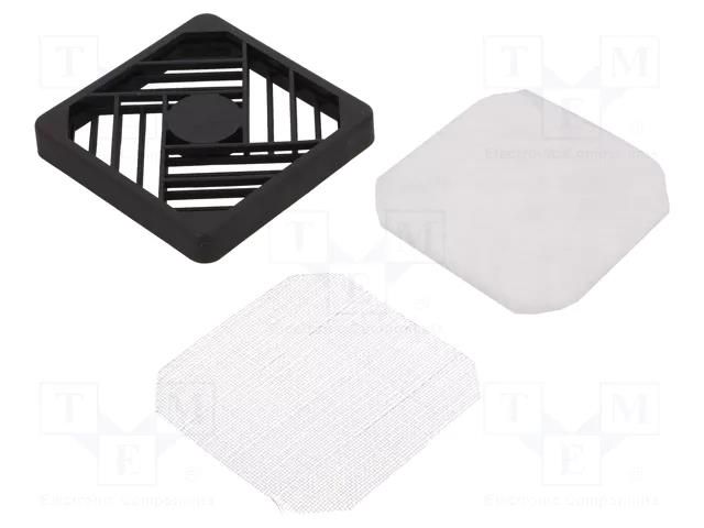 Guard; 80x80mm; screw; Holes pitch: 72mm; Cover material: plastic DREMEC 8GE11CP080