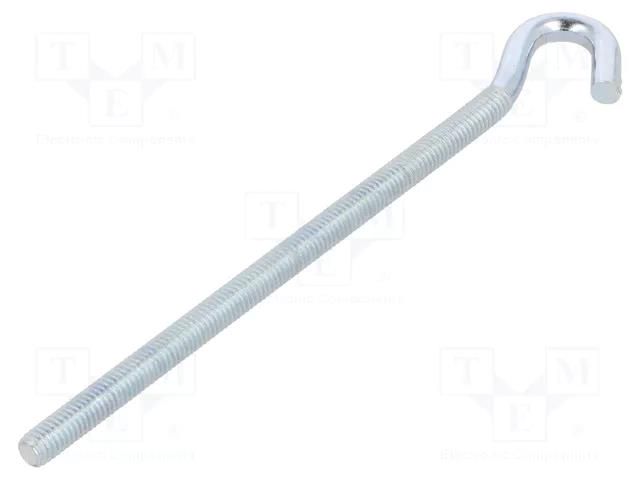 Hook; angular; steel; zinc; Thread len: 116mm; Overall len: 140mm DROMET D-HZ.6140