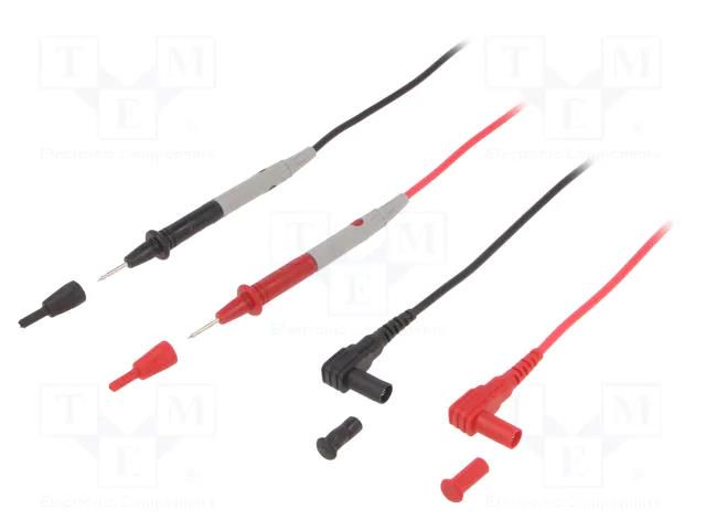 Test leads; Inom: 10A; Len: 0.67m; test leads x2; red and black AXIOMET JC-BBA03605-3
