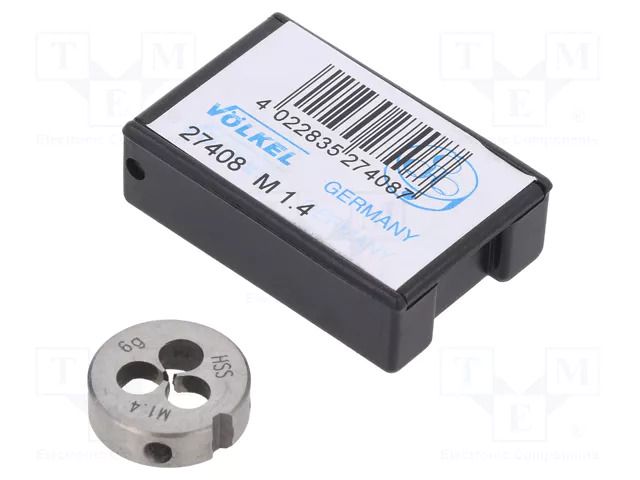 Threading die; M1,4; 0.3; Ø: 16mm; Thk: 5mm; high speed steel; 6g VÖLKEL VOLKEL-27408