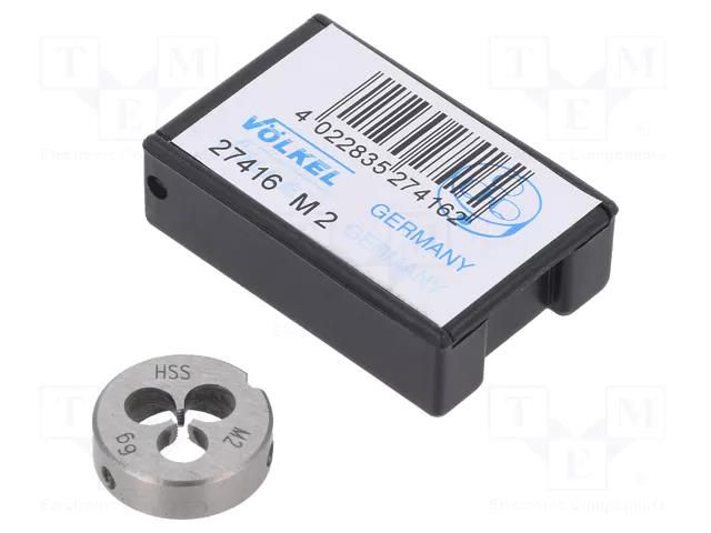 Threading die; high speed steel; M2; 0.4; Ø: 16mm; Thk: 5mm; 6g VÖLKEL VOLKEL-27416