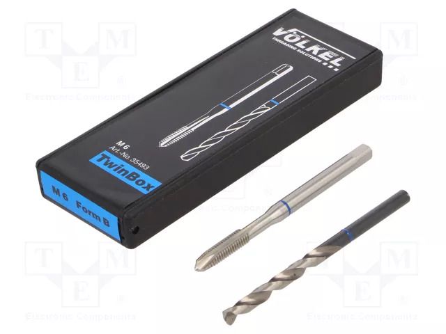 Tap; M6; 1; Holder: machine; high speed steel cobalt HSS-E; 2pcs. VÖLKEL VOLKEL-35493