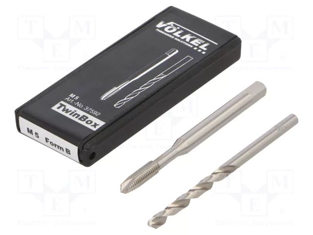 Tap; M5; 0.8; Holder: machine; high speed steel cobalt HSS-E VÖLKEL VOLKEL-37592