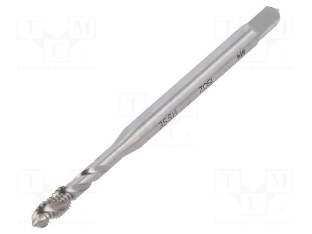 Tap; high speed steel cobalt HSS-E; M4; 0.7; 63mm; 3,4mm; ISO2/6H VÖLKEL VOLKEL-37730