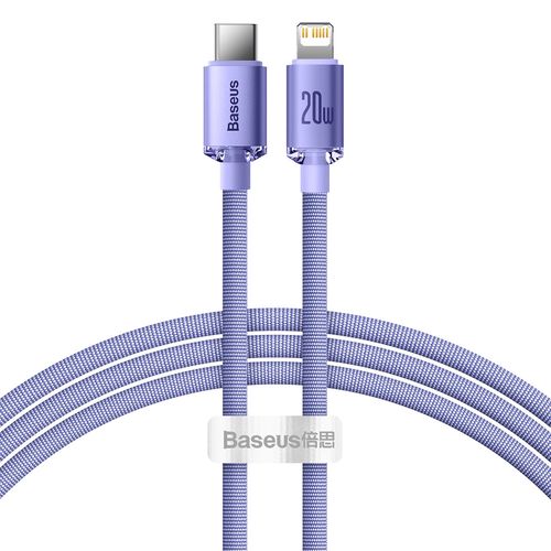 Baseus CAJY000205 Lightning - USB-C PD cable 20W 480Mb/s 1.2m - purple, Baseus 6932172602765