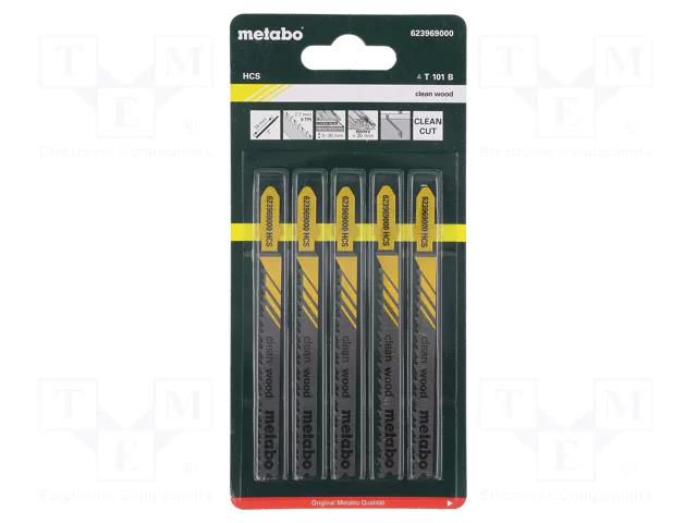 Hacksaw blade-set; wood,plastic; 74mm; 9teeth/inch; CLEAN WOOD METABO MTB.623969000